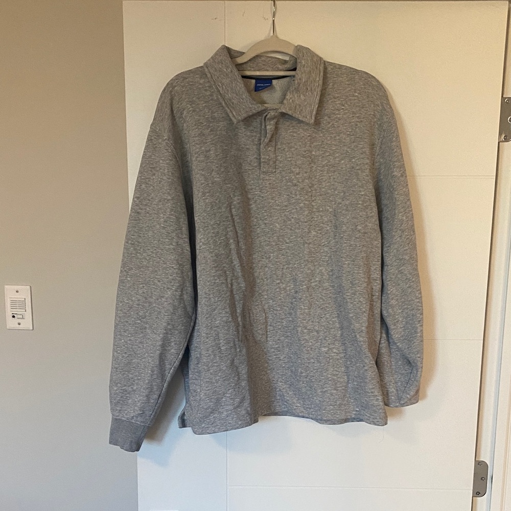 Jack & Jones Heather Gray Polo Sweater